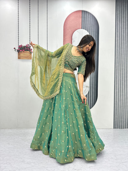 RangBhoomi Exclusive New Festival Lehenga Choli Set with Heavy Embroidery and Sequins