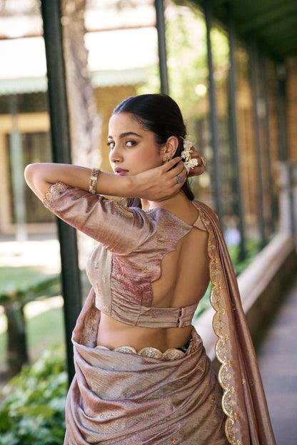 Elegant Kalamkari Silk Lehenga Set with Embroidered Dupatta for Festive and Traditional Occasions
