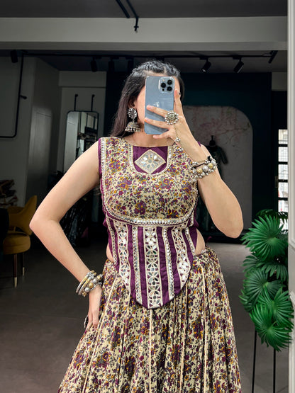 RangBhoomi Embroidered Mirror Lehenga Set — Navratri Collection 2026