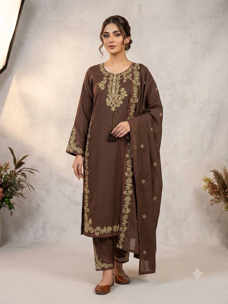 Elegant Designer Embroidered Palazzo Suit with Dupatta for the Wedding Season