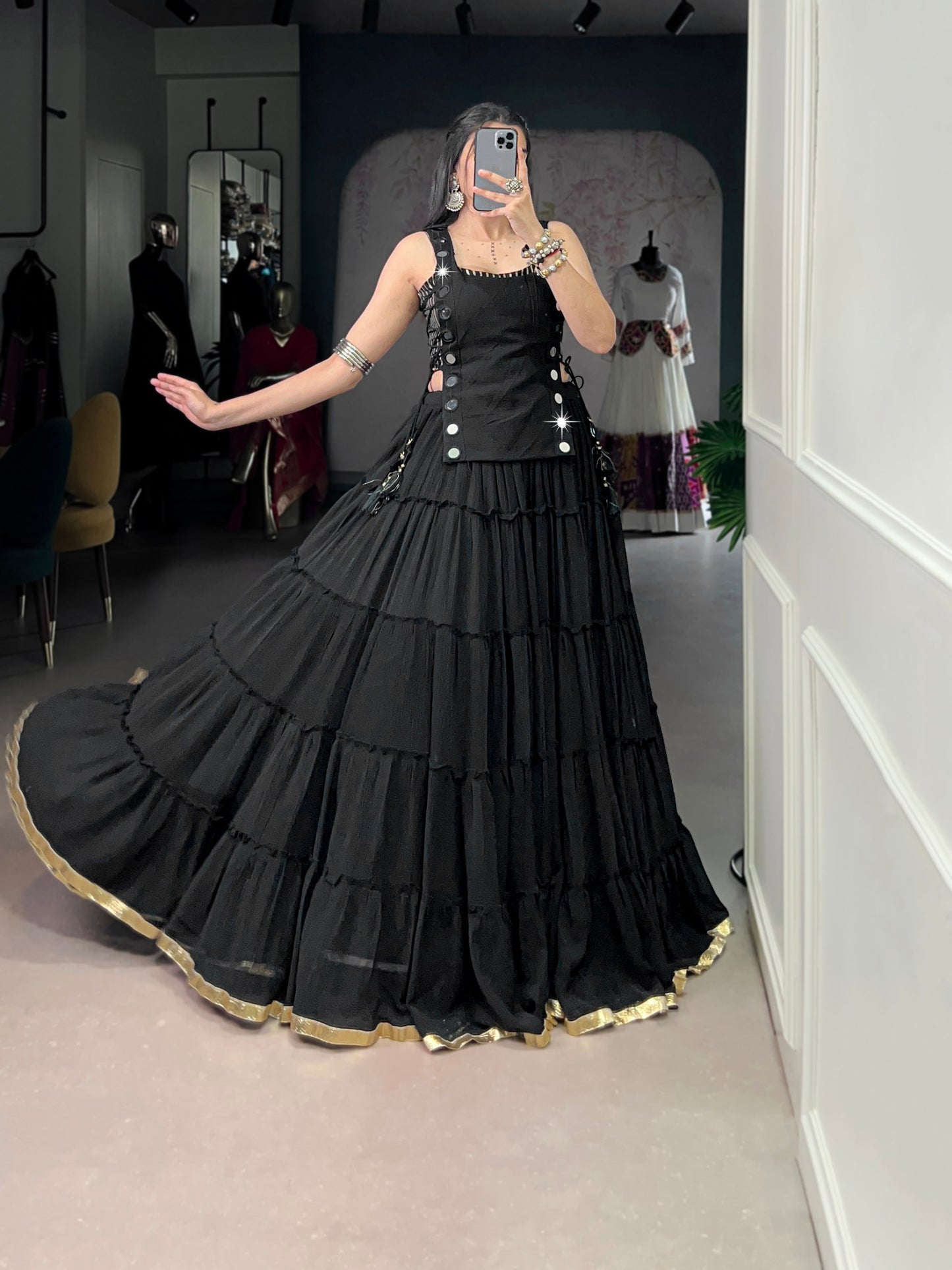 RangBhoomi Navratri 2026 Elegant Feather-Light Lehenga Set