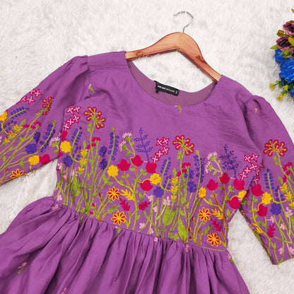 Embroidered Purple