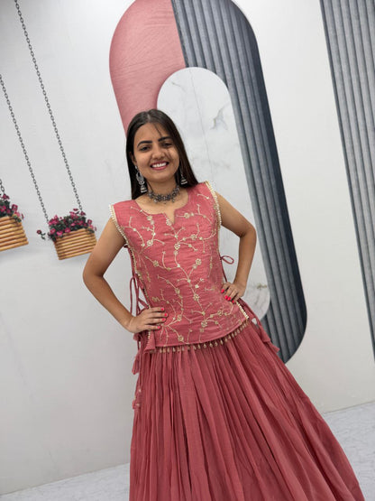 Exclusive Festival Launch Premium Lengha Choli Set with Embroidered Jacket