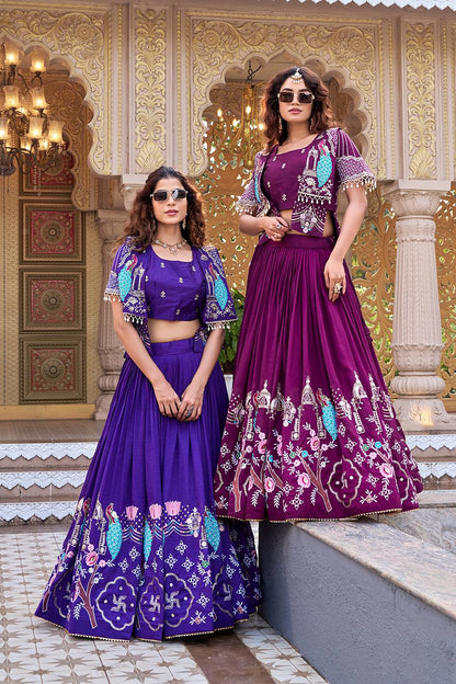 RangBhoomi Elegant Festival Lehenga Choli with Embroidered Koti Set