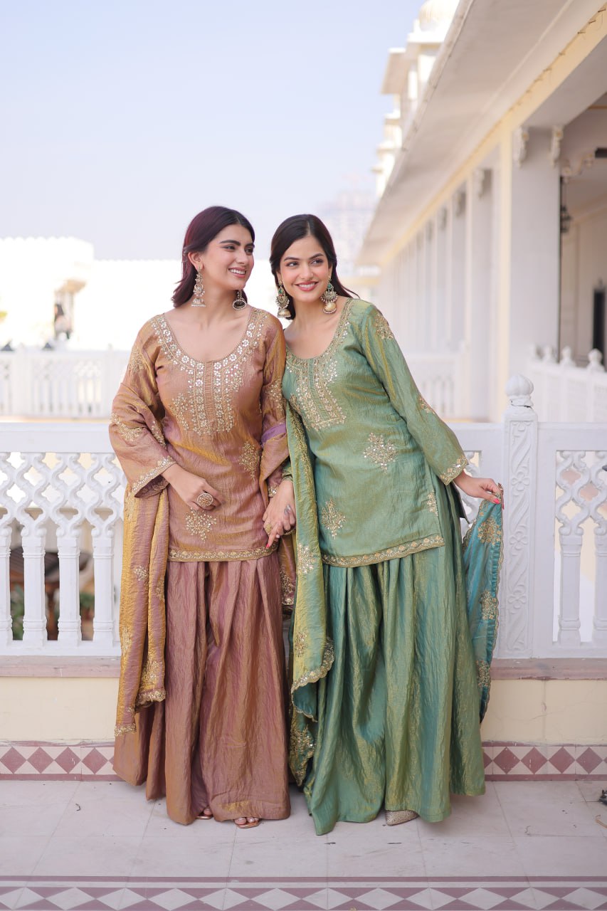 RangBhoomi Premium Designer Ready-to-Wear Top, Sharara, and Dupatta Collection 2026