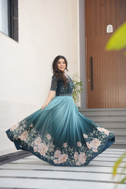 Exquisite Floral Gown