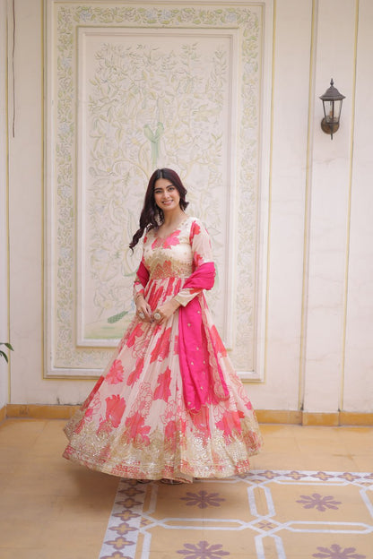 Premium Ready-to-Wear Gown with Matching Dupatta Set