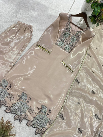 Elegant Designer Embroidered Cut-Work Suit for Unforgettable Wedding Moments