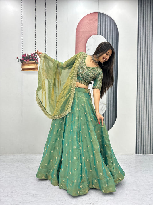 RangBhoomi Exclusive New Festival Lehenga Choli Set with Heavy Embroidery and Sequins