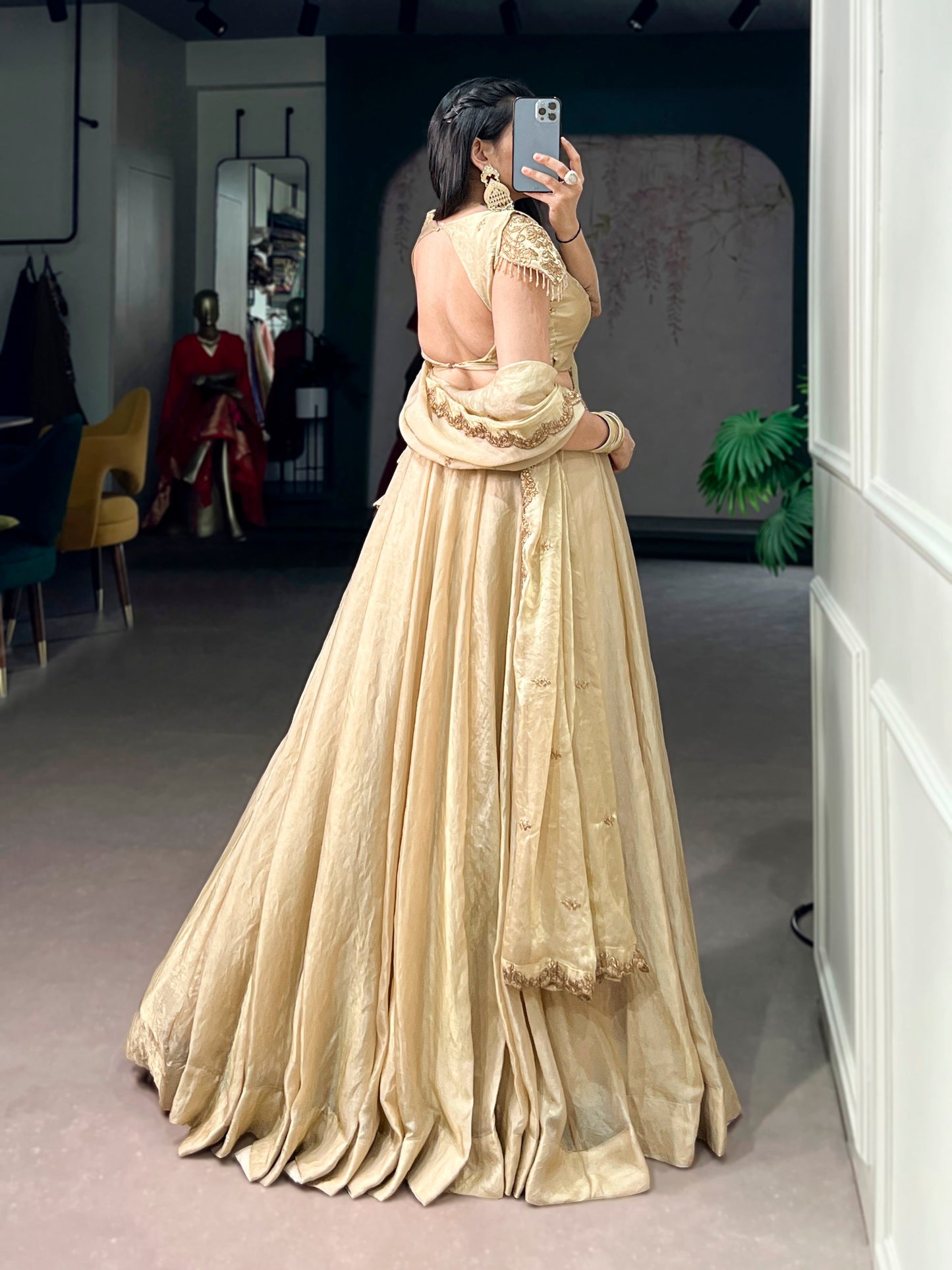 RangBhoomi Elegant Pastel Lehenga Collection with Gold Lace Detailing