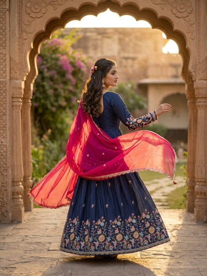 Elegant Fendi Silk Gown with Heavy Sequin and Zari Embroidery, Paired with Matching Dupatta – Collection 2026
