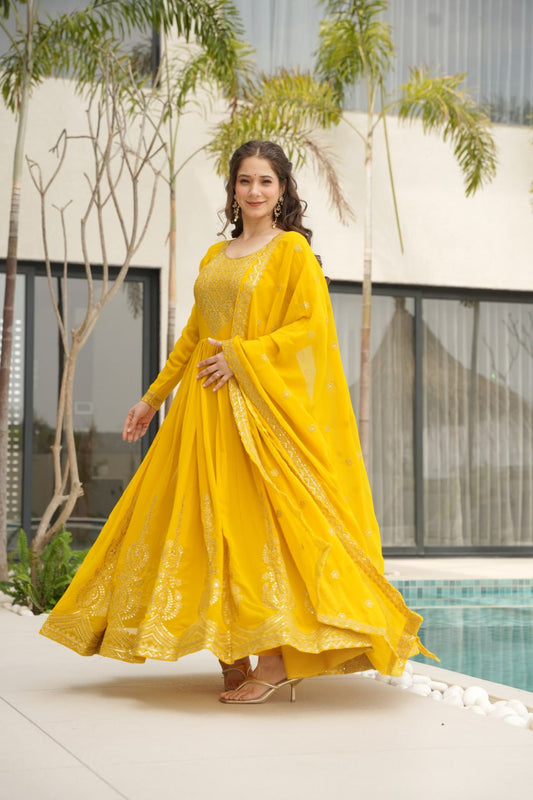 Elegant Designer Gown for Indian Celebrations