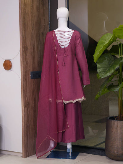 RangBhoomi Designer Indo-Western Festival Special Collection - Embroidered Zazu Silk Set
