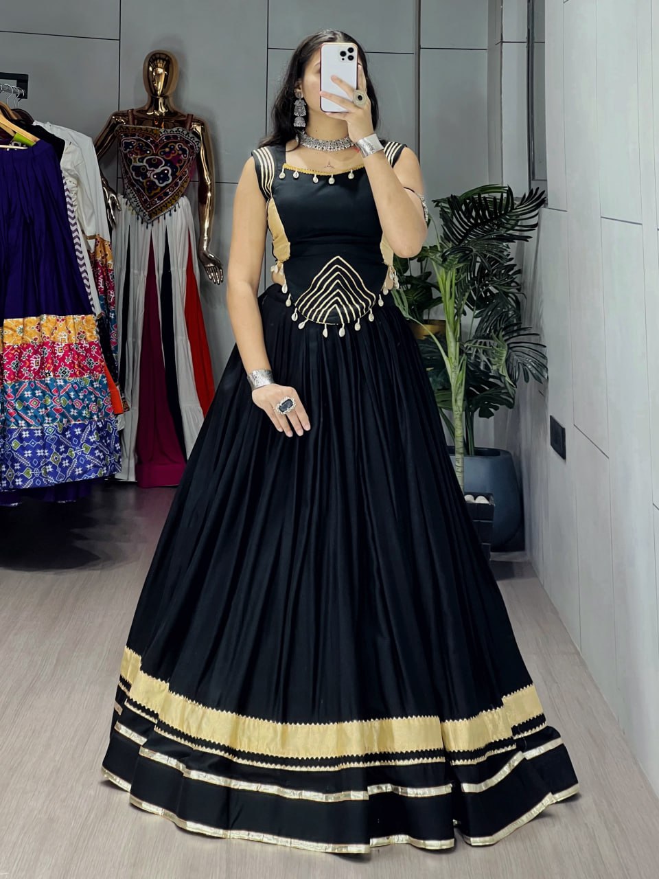 RangBhoomi Ethnic Women Lehenga with Fancy Top — Festive Navratri & Dandiya Set