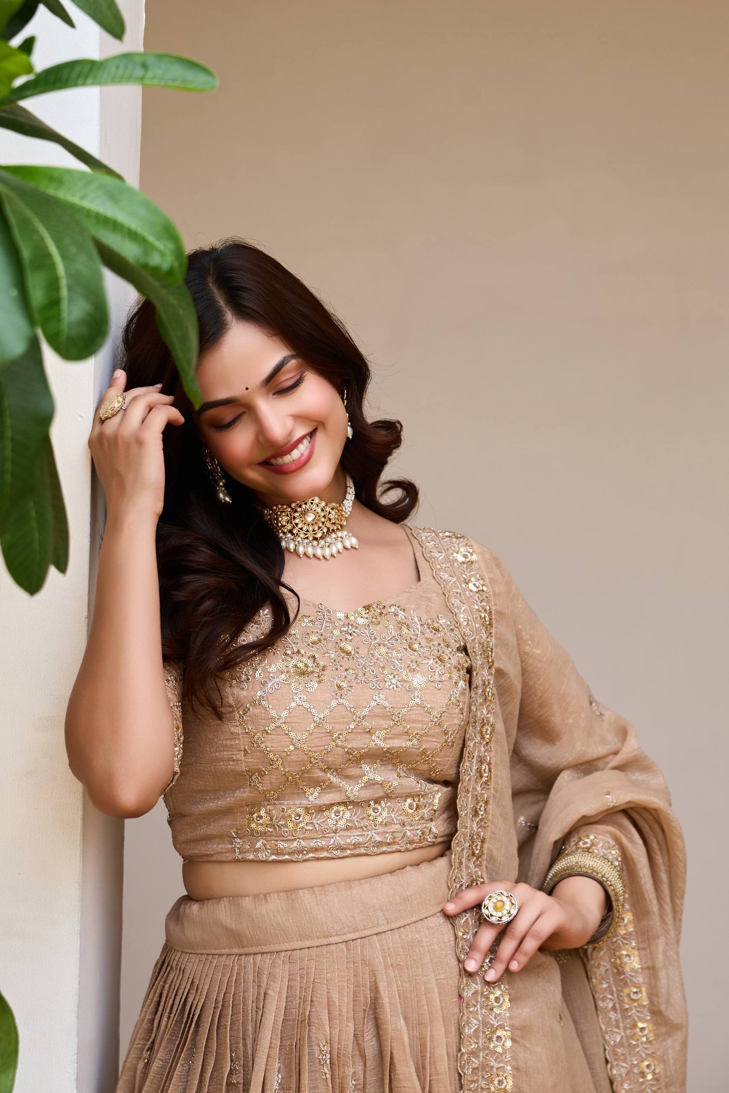 RangBhoomi Real Modeling Wedding Lehenga Choli with Heavy Embroidery and Pure Crunchy Fabric