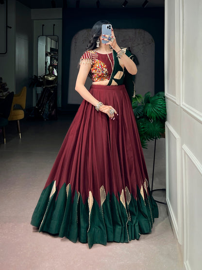 RangBhoomi Chinon Gotta Patch Lehenga — Elegant Navratri & Garba Ensemble