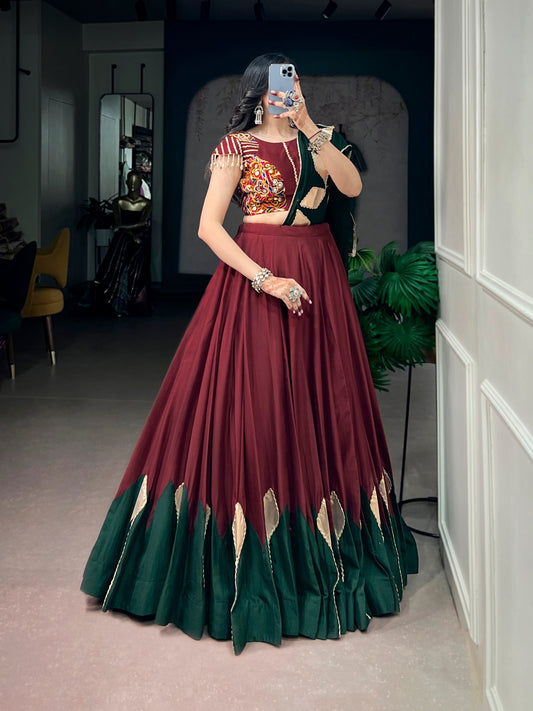 RangBhoomi Chinon Gotta Patch Lehenga — Elegant Navratri & Garba Ensemble
