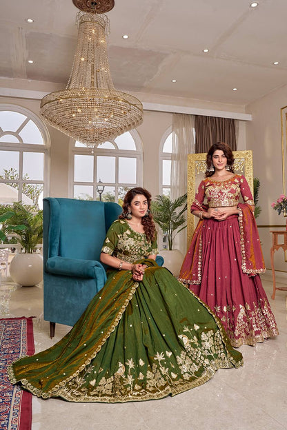 RangBhoomi Exclusive Wedding Collection Elegant Embroidered Lehenga Choli Set