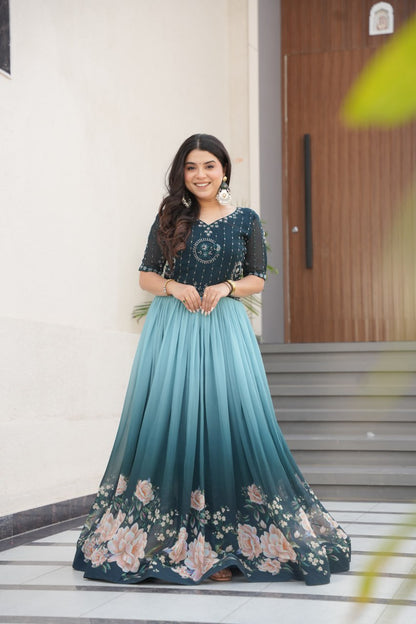 Exquisite Floral Gown