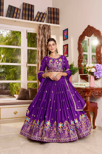 RangBhoomi New Launch Wedding Collection Bridal Lehenga Choli with Rich Embroidery and Silk Fabric