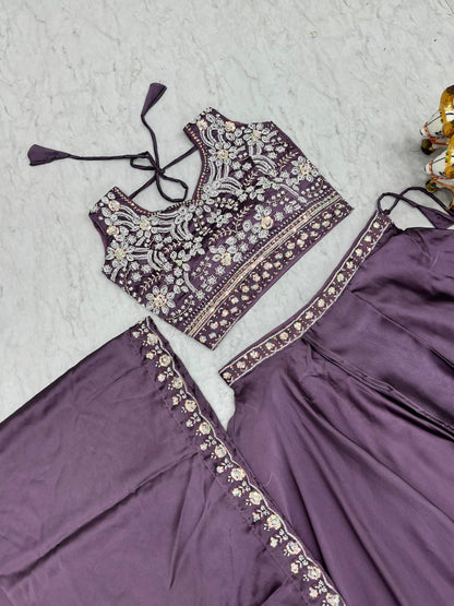 RangBhoomi Exclusive Wedding Special Lehenga Choli Set in Pure Rangoli Silk with Heavy Embroidery and Sequence Detailing