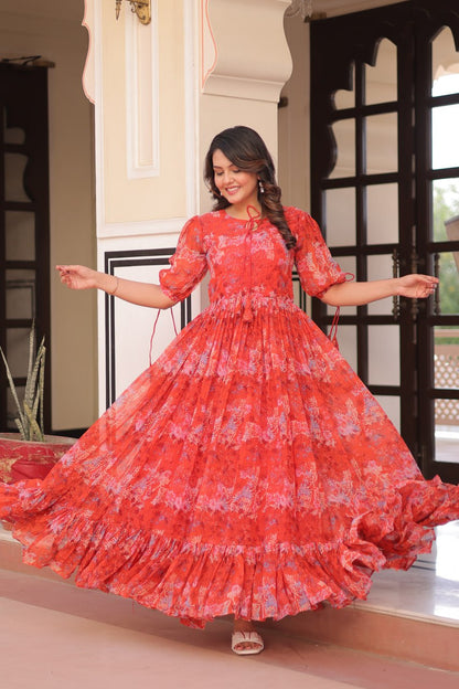 Printed Gown