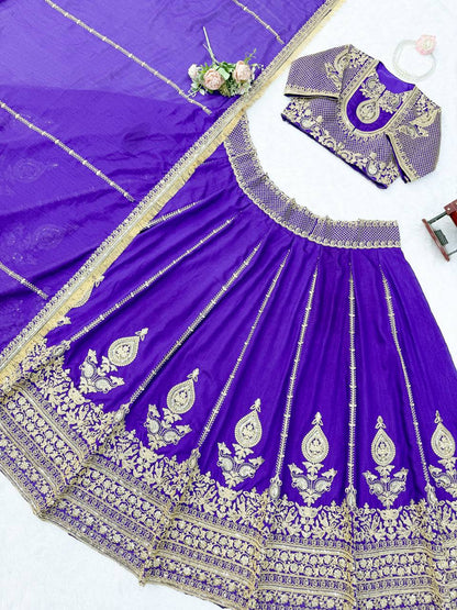 RangBhoomi Heavy Boutique Vichitra Silk Lehenga — Premium Designer Ensemble