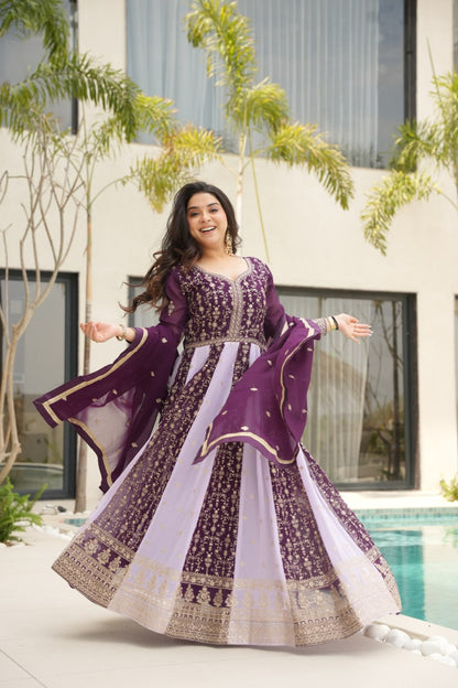 Designer Gown-Dupatta Collection | Zari & Sequin Embroidery