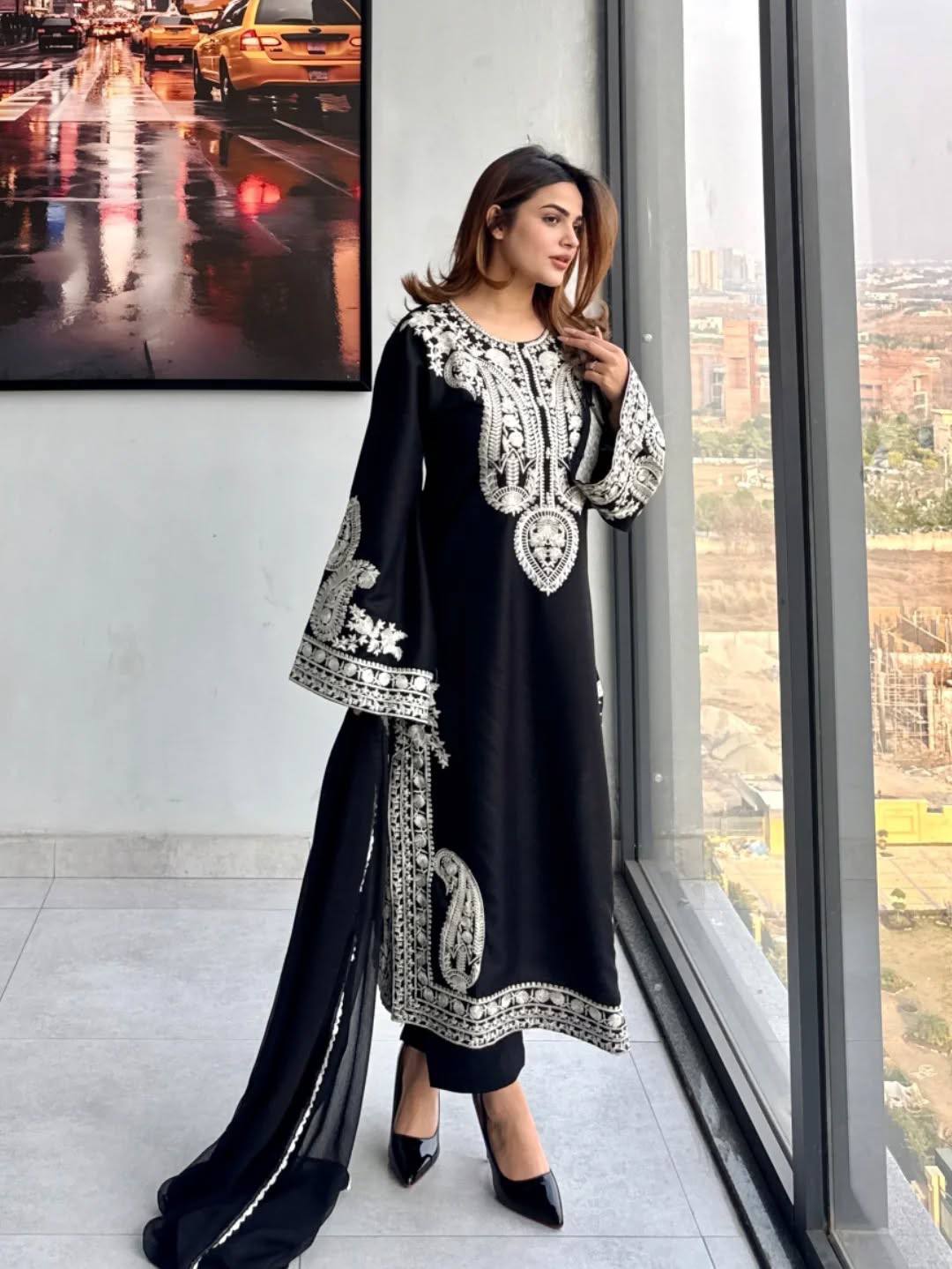 Elegant Designer Party Wear Set with Pure Soft Nylon Organza Silk Top, Palazzo Pants & Dupatta