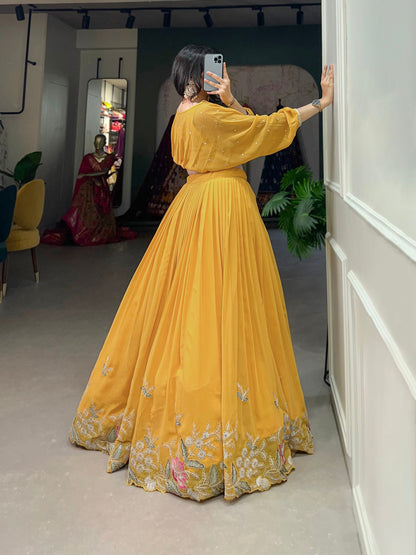 Exude Elegance with the Georgette Two-Piece Co-Ord Set, Perfectly Embroidered for a Unique Blend of Heritage and Contemporary Style