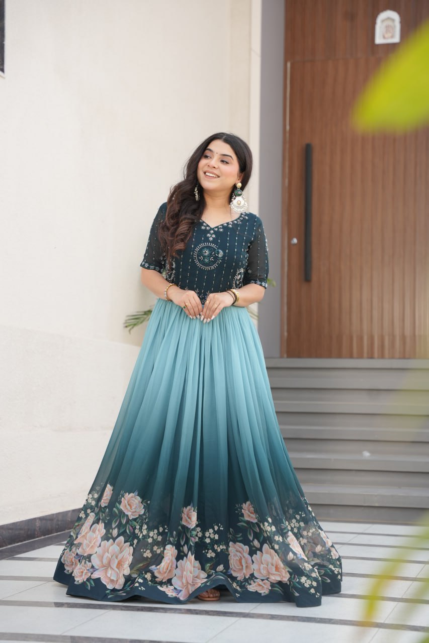 Exquisite Floral Gown