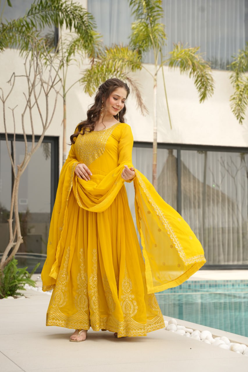 Elegant Designer Gown for Indian Celebrations