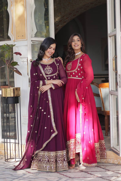 Indian Wedding Gown with Dupatta - Party Wear 2025