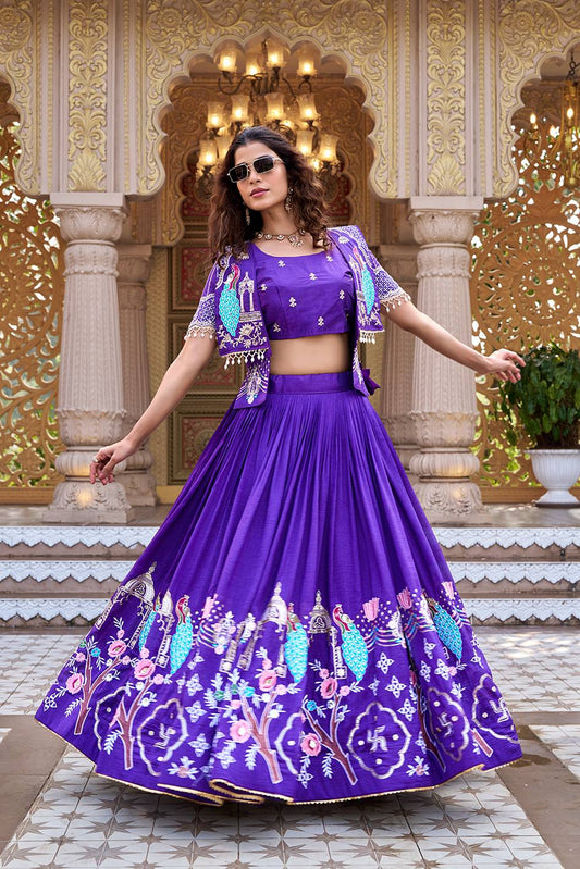 RangBhoomi Elegant Festival Lehenga Choli with Embroidered Koti Set