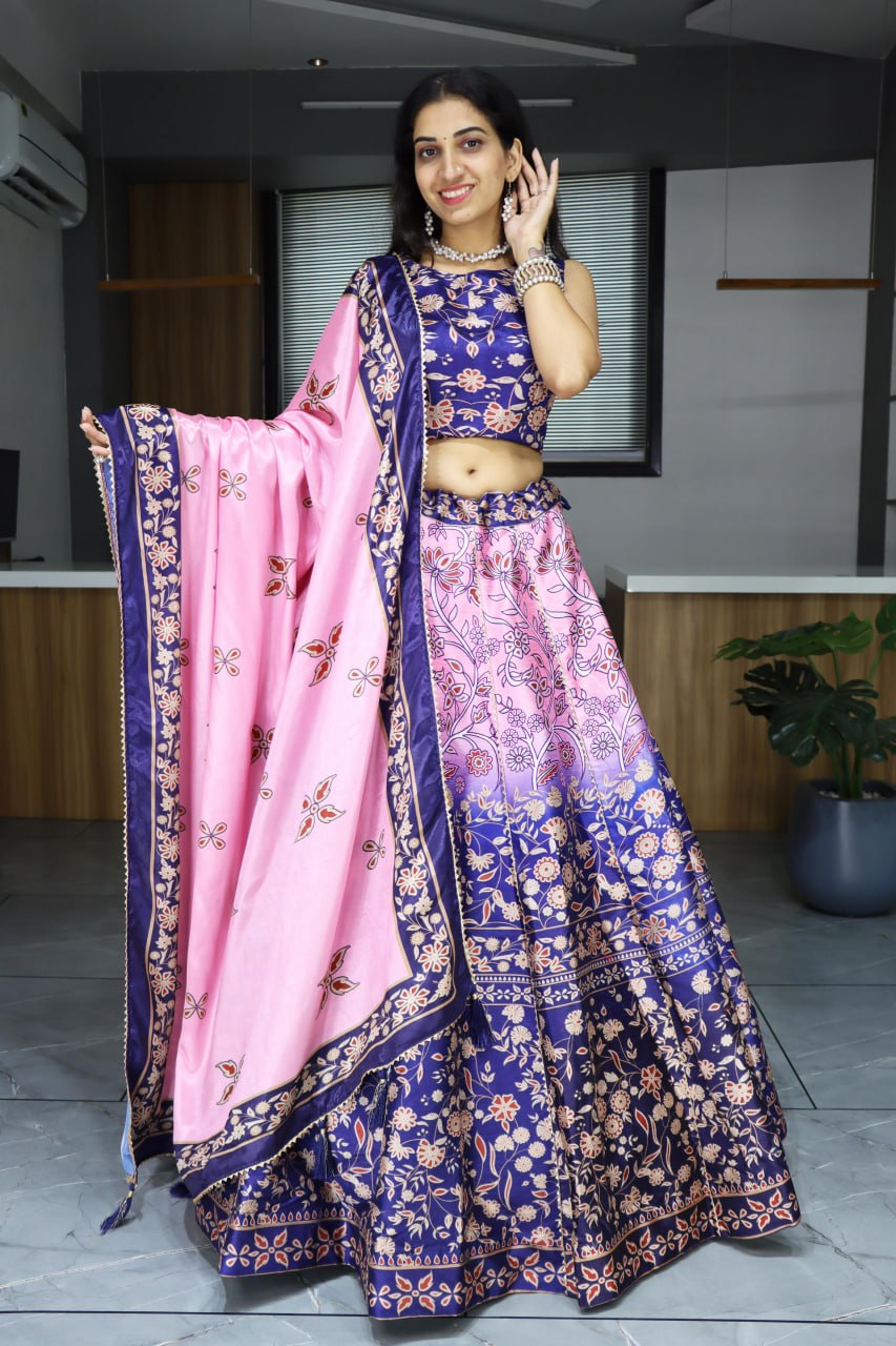 RangBhoomi Exclusive Printed Lehenga Collection – Vibrant Floral and Geometric Ethnic Wear