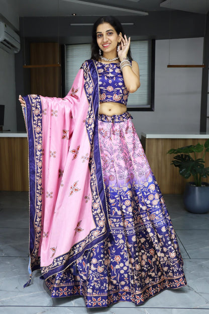RangBhoomi Exclusive Printed Lehenga Collection – Vibrant Floral and Geometric Ethnic Wear