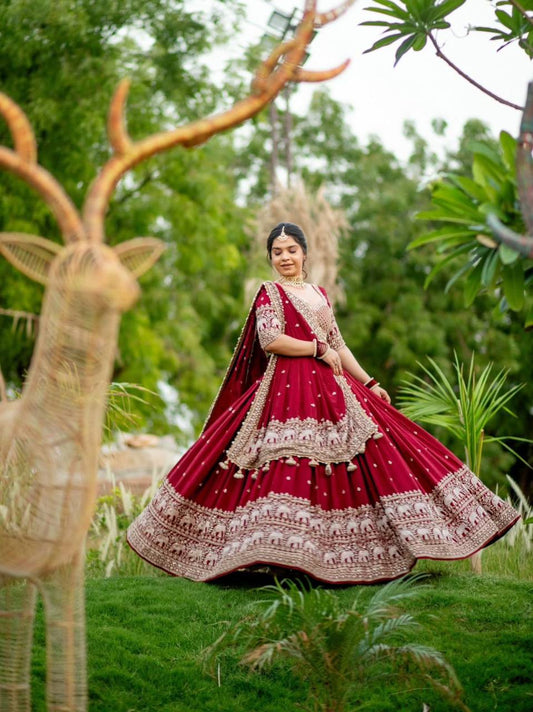 Ruby Bridal Lehenga | Exquisite Indian Wedding Outfit