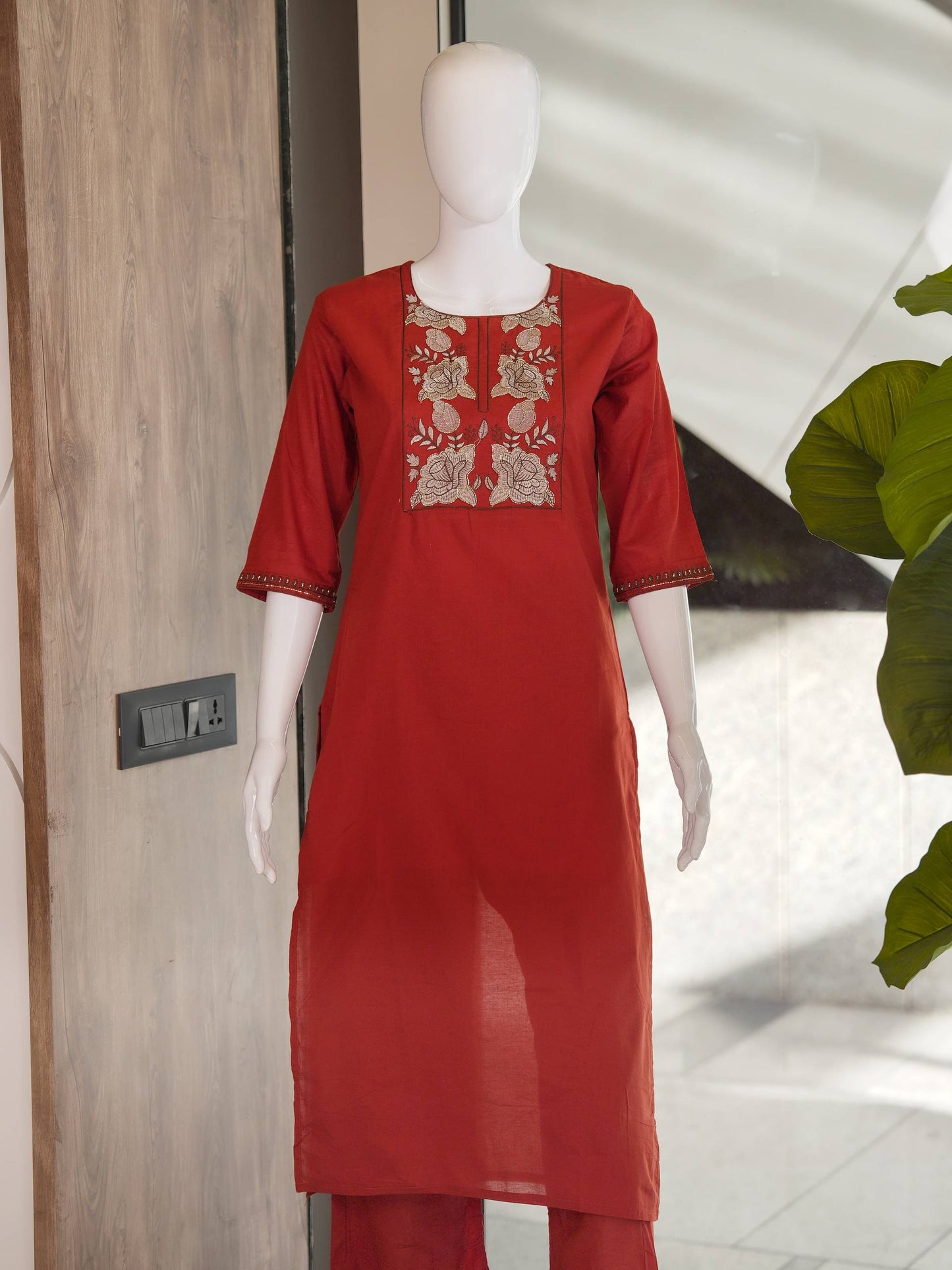 RangBhoomi Premium Cotton 60-60 Kurti & Plazo Set — Soft, Everyday Ethnic Wear