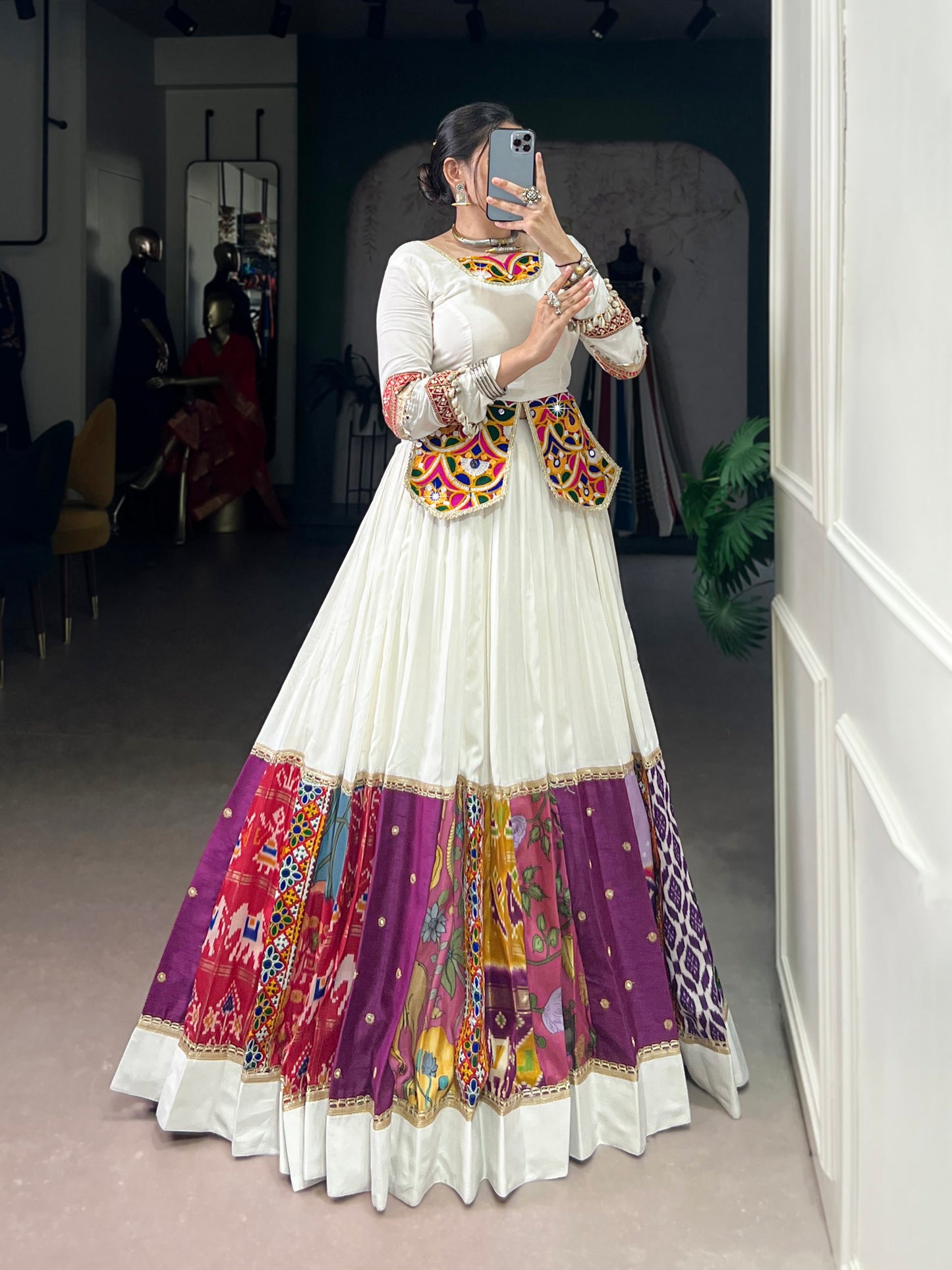 Vibrant Multicolor Traditional Lehenga for Dynamic Garba Dance