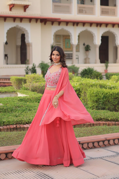 Premium Ready-to-Wear Lehenga Choli Set with Stylish Shrug Jacket