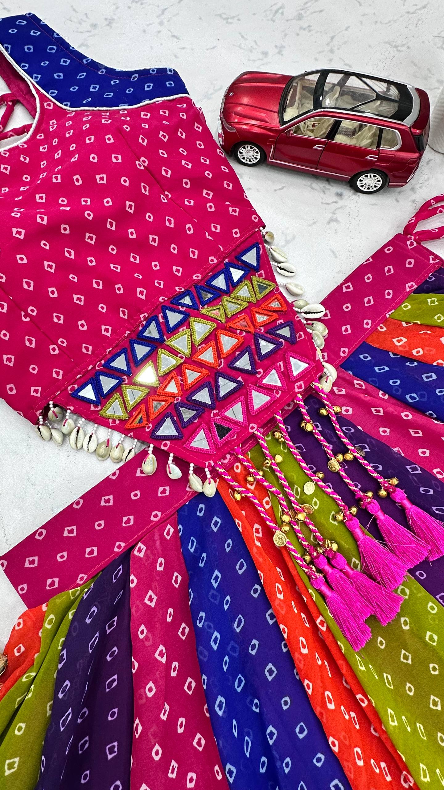 RangBhoomi Navratri Special Big Flair Lehenga Choli – Georgette & Cotton Blend