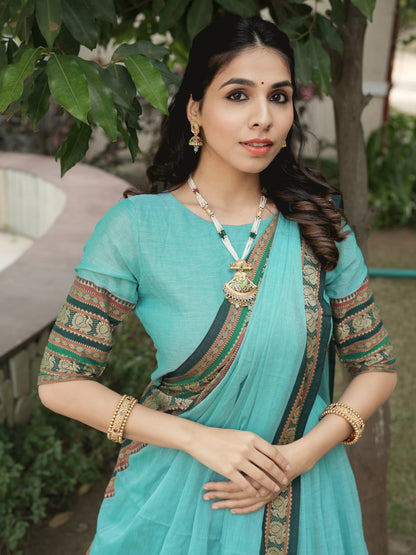 Pure Chanderi Cotton Lehenga Set for Timeless Elegance and Comfort