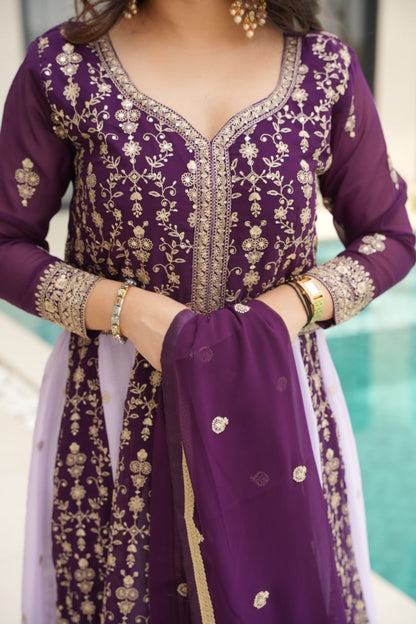 Designer Gown-Dupatta Collection | Zari & Sequin Embroidery