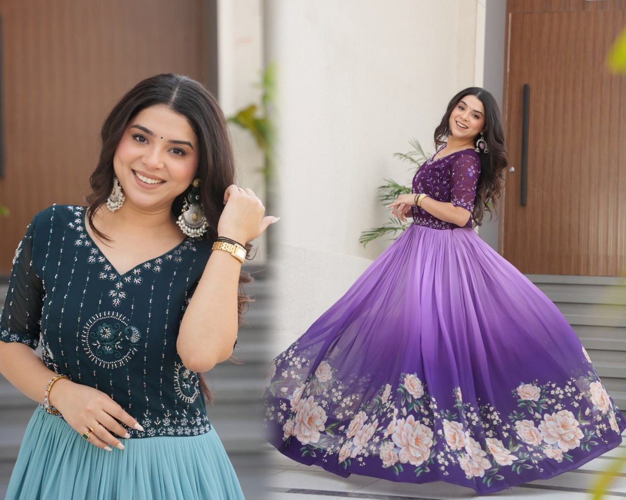 Exquisite Floral Gown
