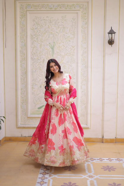 Premium Ready-to-Wear Gown with Matching Dupatta Set