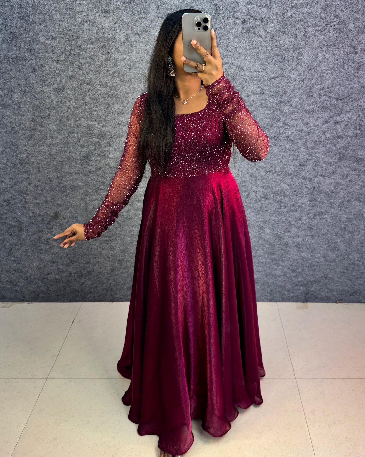 Exclusive Party Wear Draping Style Gown Outfit