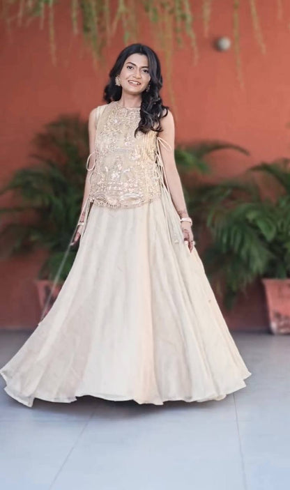 Exclusive Festival Special Vichitra Silk Lengha Choli Set