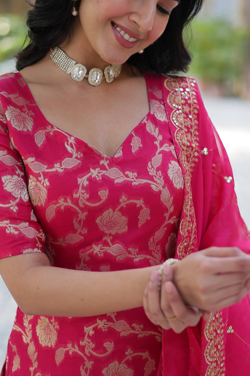 Exquisite Designer Ready-Made Gharara Suit