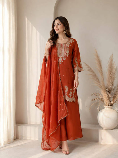 RangBhoomi Designer Wear Festival Special Collection - Elegant Two-Tone Ensemble with Sequined Details
