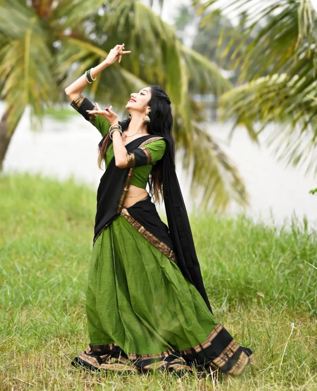 RangBhoomi Elegant South Indian Kanjivaram Silk Lehenga Ensemble with Zari Weaving and Georgette Dupatta